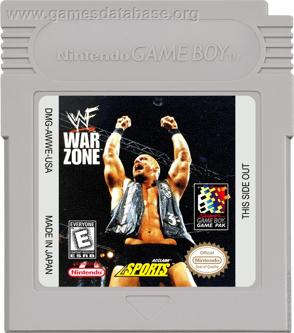 WWF War Zone - Nintendo Game Boy - Artwork - Cartridge