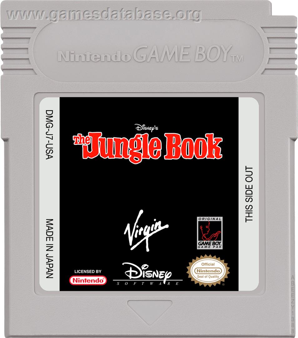 Walt Disney's The Jungle Book - Nintendo Game Boy - Artwork - Cartridge