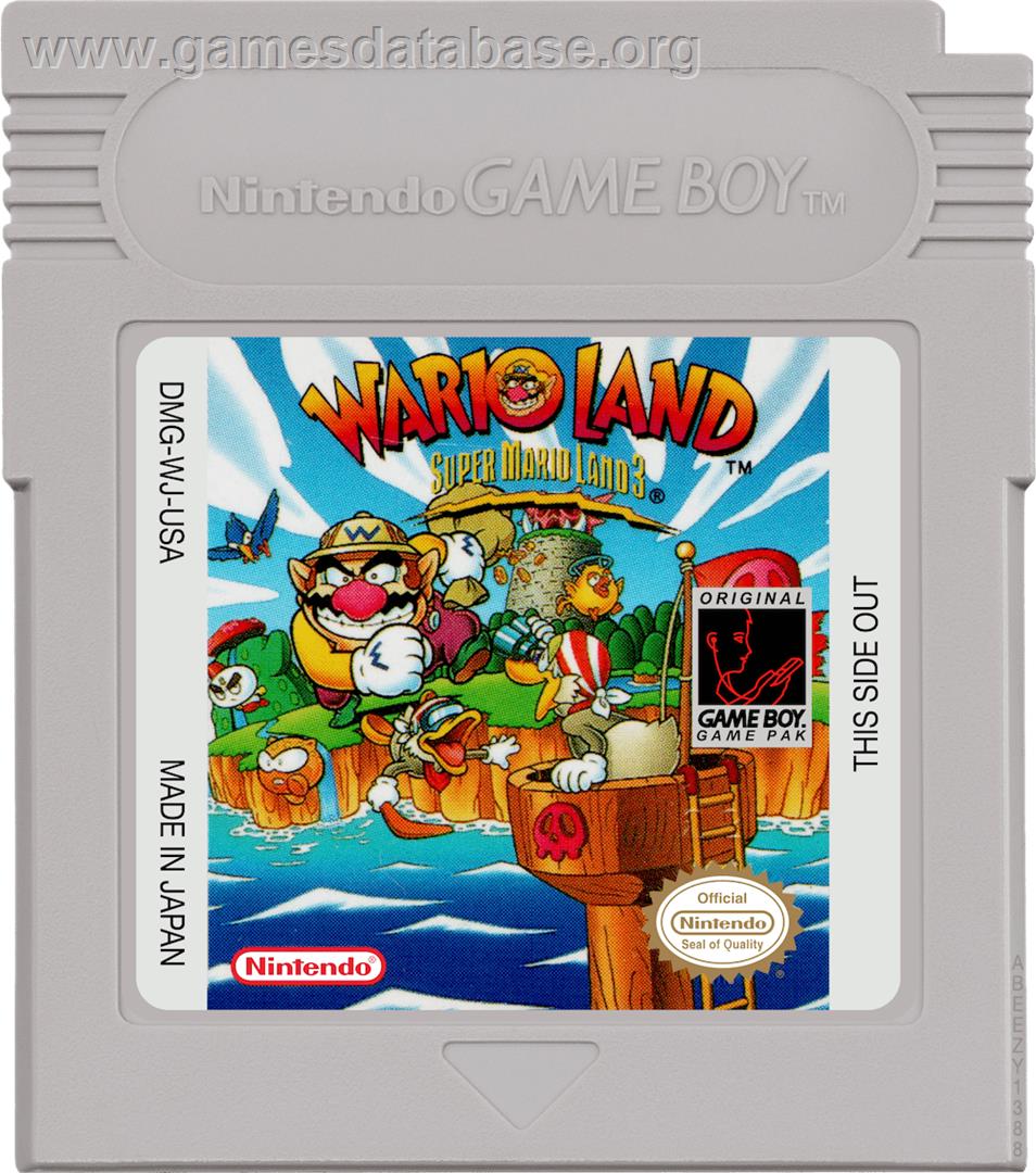 Wario Land: Super Mario Land 3 - Nintendo Game Boy - Artwork - Cartridge