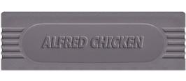 Top of cartridge artwork for Alfred Chicken on the Nintendo Game Boy.