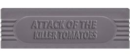 Top of cartridge artwork for Attack of the Killer Tomatoes on the Nintendo Game Boy.