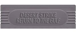 Top of cartridge artwork for Desert Strike: Return to the Gulf on the Nintendo Game Boy.
