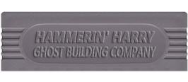 Top of cartridge artwork for Hammerin' Harry: Ghost Building Company on the Nintendo Game Boy.