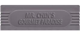 Top of cartridge artwork for Mr. Chin's Gourmet Paradise on the Nintendo Game Boy.