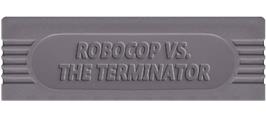 Top of cartridge artwork for Robocop vs. the Terminator on the Nintendo Game Boy.
