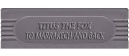 Top of cartridge artwork for Titus the Fox: To Marrakech and Back on the Nintendo Game Boy.