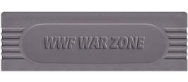 Top of cartridge artwork for WWF War Zone on the Nintendo Game Boy.