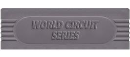 Top of cartridge artwork for World Circuit Series on the Nintendo Game Boy.
