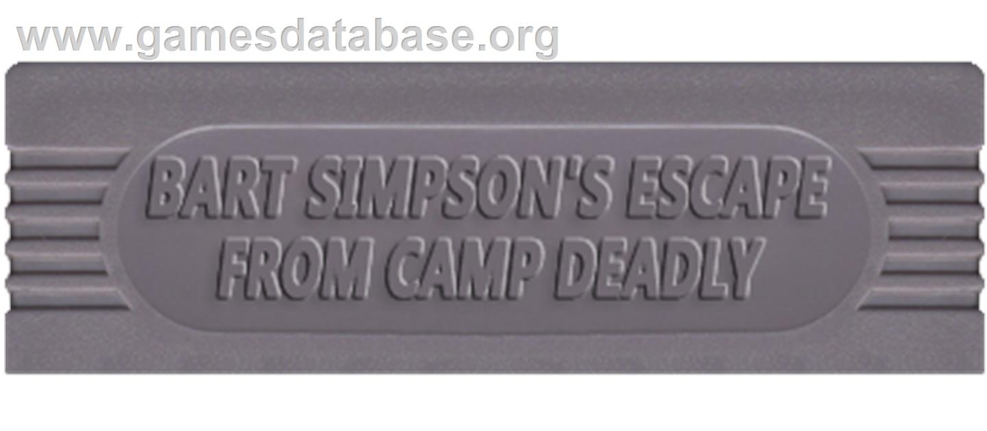 Bart Simpson's Escape from Camp Deadly - Nintendo Game Boy - Artwork - Cartridge Top