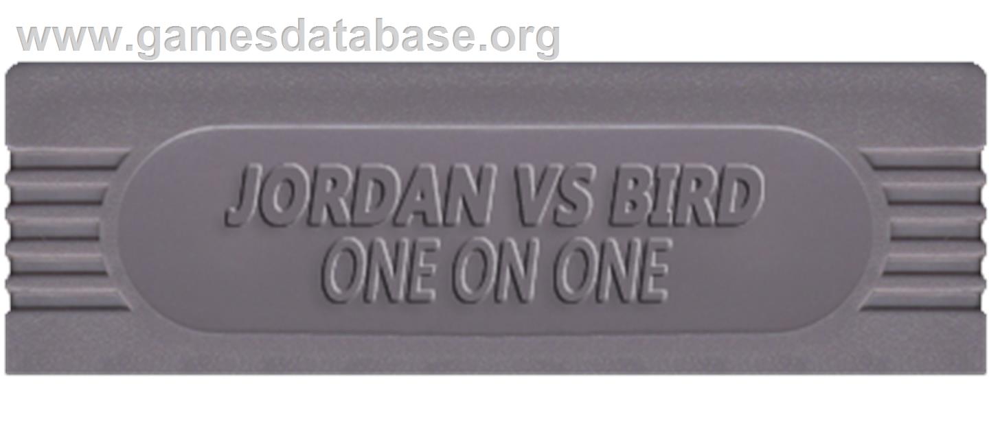 Jordan vs. Bird: One-on-One - Nintendo Game Boy - Artwork - Cartridge Top