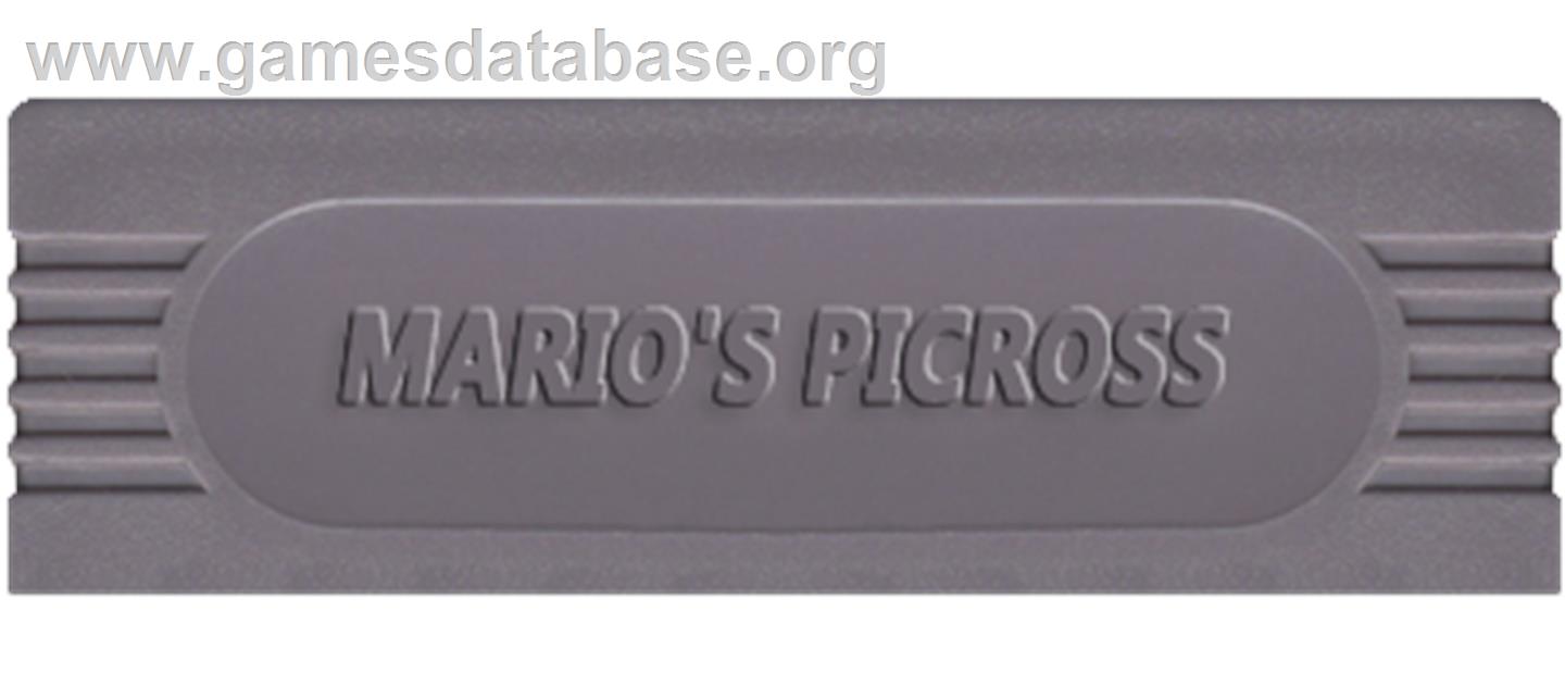 Mario's Picross - Nintendo Game Boy - Artwork - Cartridge Top