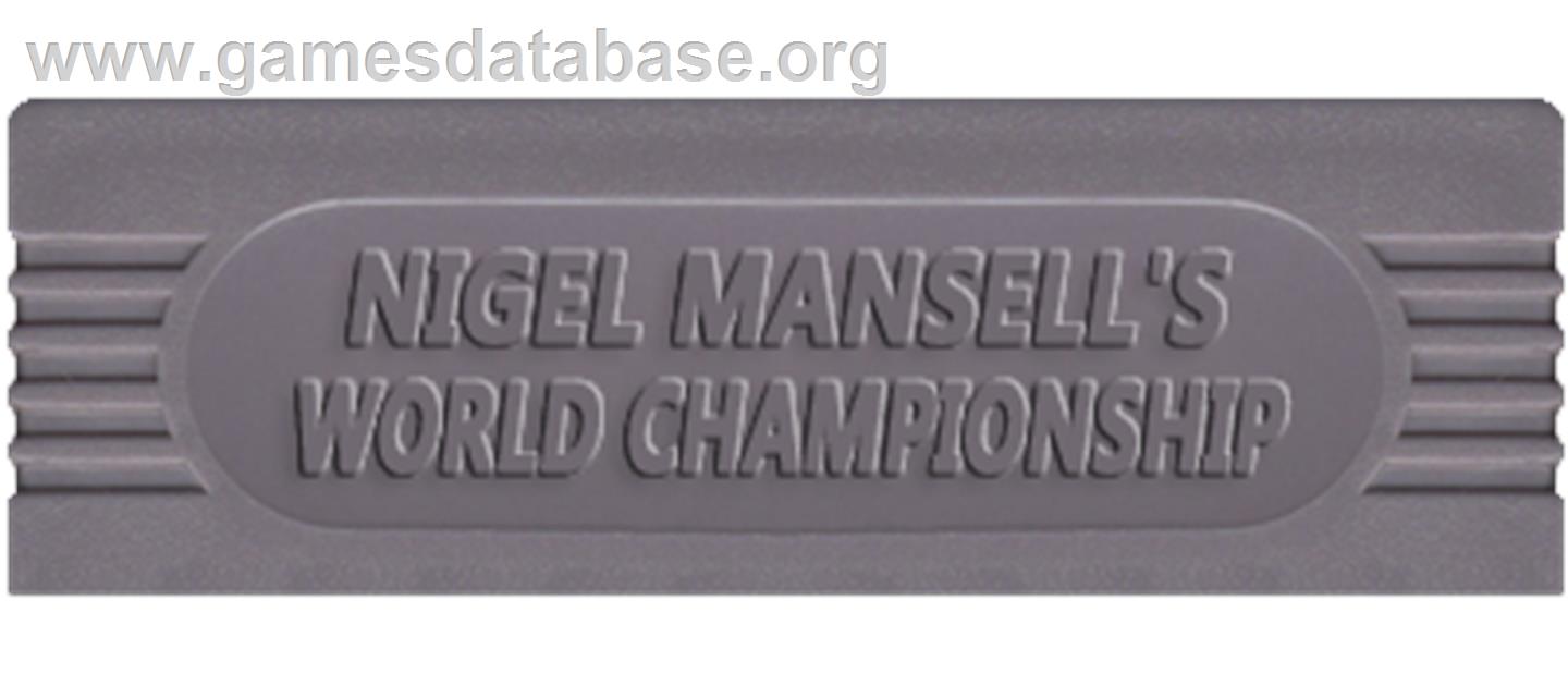 Nigel Mansell's World Championship - Nintendo Game Boy - Artwork - Cartridge Top
