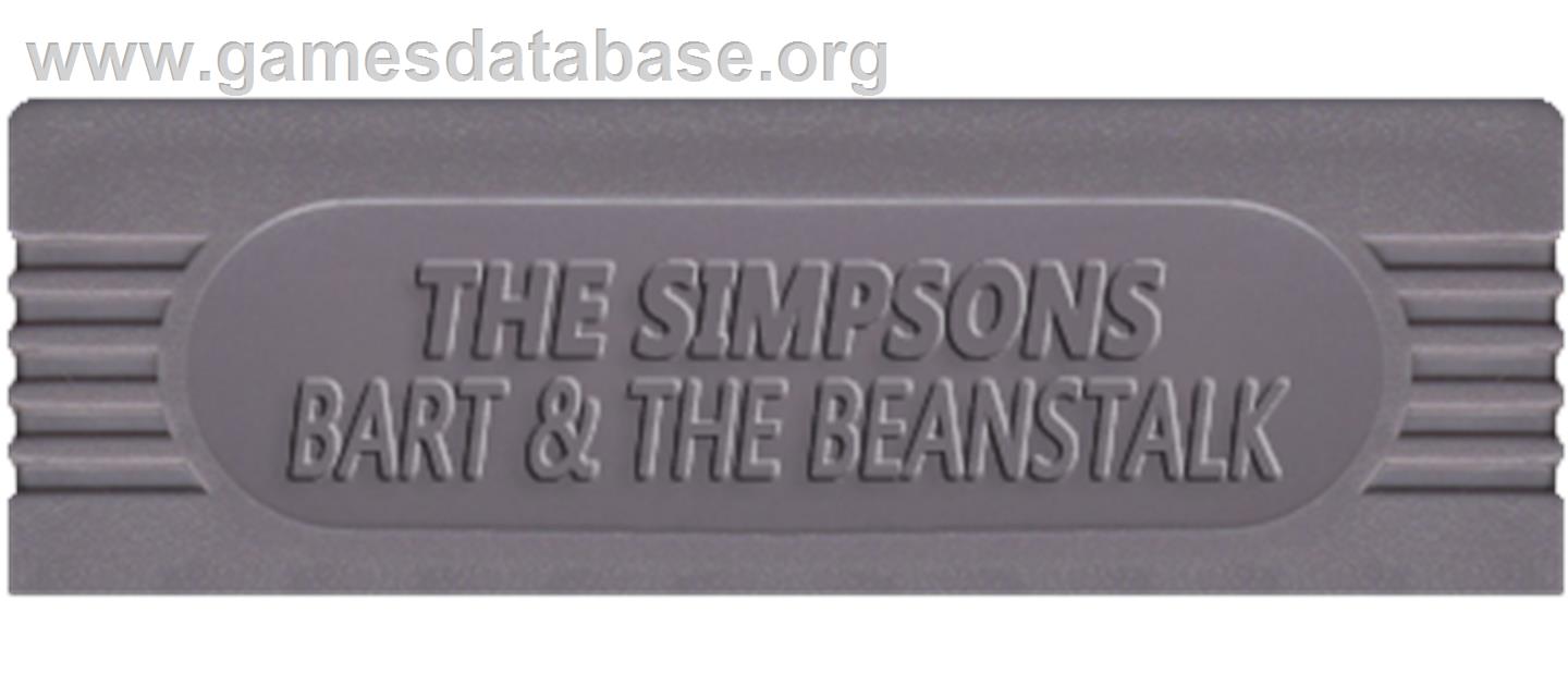 Simpsons: Bart & the Beanstalk - Nintendo Game Boy - Artwork - Cartridge Top