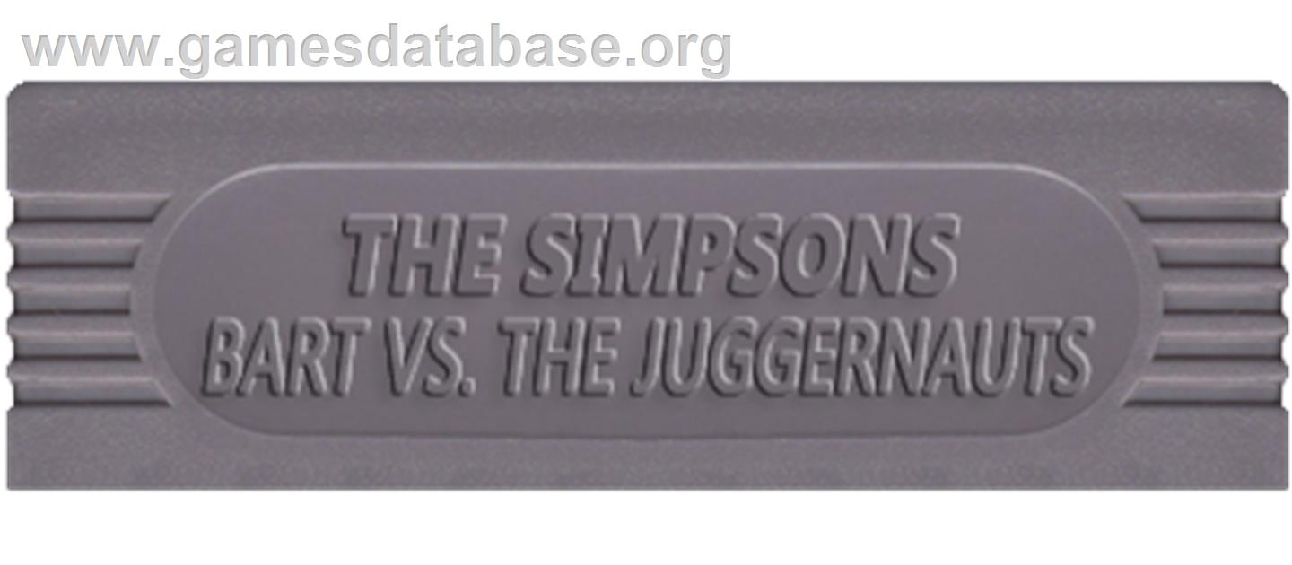 Simpsons: Bart vs. the Juggernauts - Nintendo Game Boy - Artwork - Cartridge Top