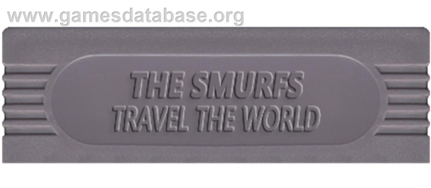 Smurfs Travel the World - Nintendo Game Boy - Artwork - Cartridge Top