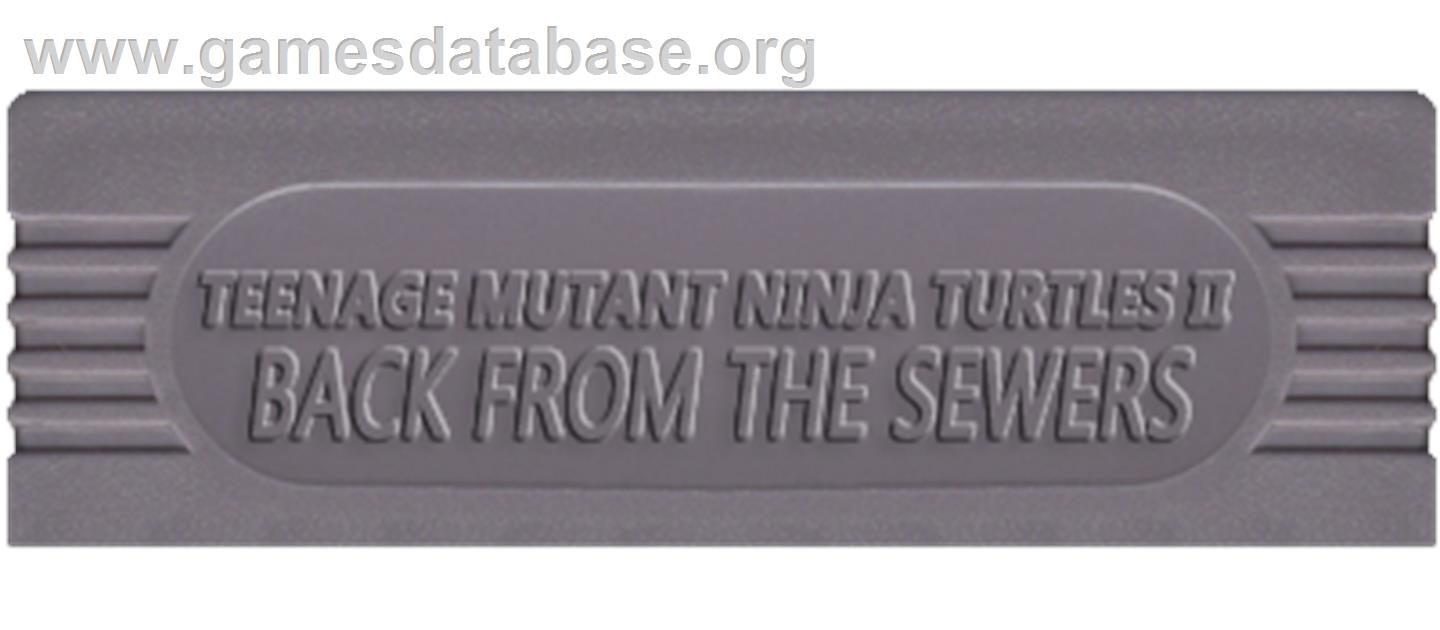 Teenage Mutant Ninja Turtles II:  Back from the Sewers - Nintendo Game Boy - Artwork - Cartridge Top