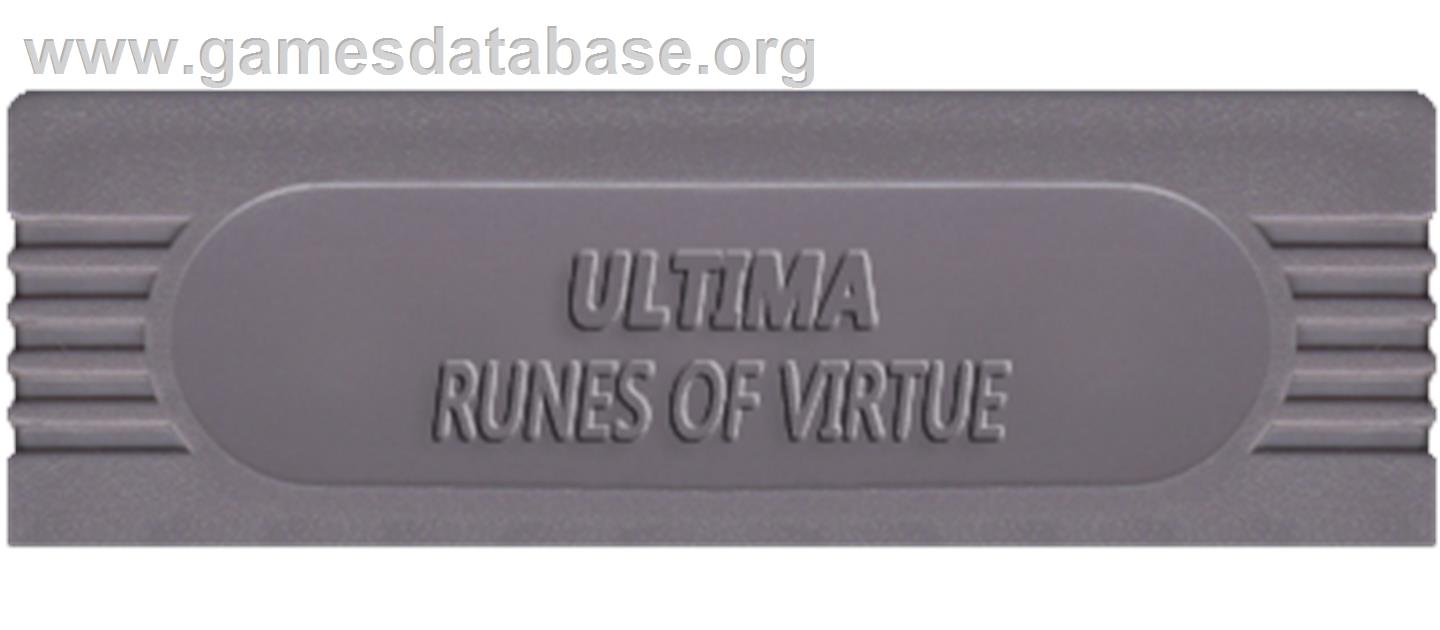 Ultima: Runes of Virtue - Nintendo Game Boy - Artwork - Cartridge Top