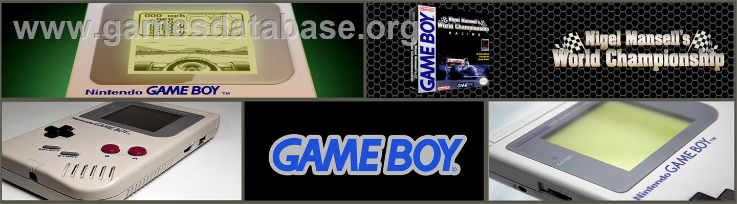 Nigel Mansell's World Championship - Nintendo Game Boy - Artwork - Marquee