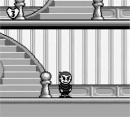 In game image of Addams Family: Pugsley's Scavenger Hunt on the Nintendo Game Boy.