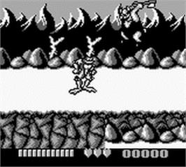In game image of Battletoads on the Nintendo Game Boy.