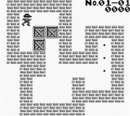 In game image of Boxxle on the Nintendo Game Boy.