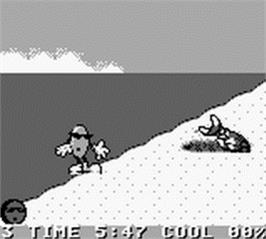 In game image of Cool Spot on the Nintendo Game Boy.