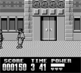 In game image of Darkman on the Nintendo Game Boy.