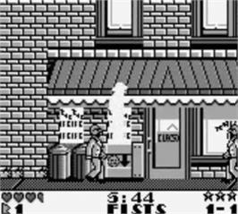 In game image of Dick Tracy on the Nintendo Game Boy.