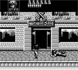 In game image of Double Dragon 3 - The Rosetta Stone on the Nintendo Game Boy.