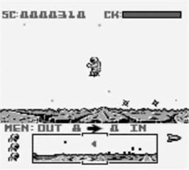 In game image of Dropzone on the Nintendo Game Boy.