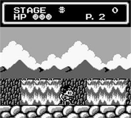 In game image of Duck Tales 2 on the Nintendo Game Boy.