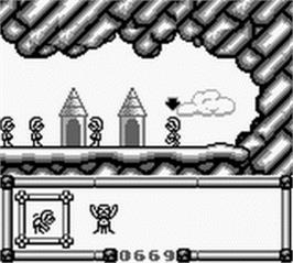 In game image of Humans on the Nintendo Game Boy.