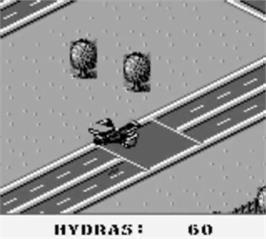 In game image of Jungle Strike on the Nintendo Game Boy.