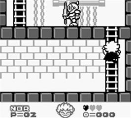 In game image of Kid Dracula on the Nintendo Game Boy.