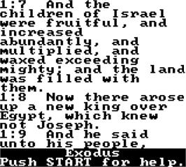 In game image of King James Bible For Use On Game Boy on the Nintendo Game Boy.
