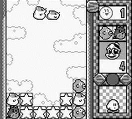 In game image of Kirby's Star Stacker on the Nintendo Game Boy.