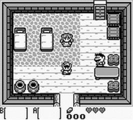 In game image of Legend of Zelda: Link's Awakening on the Nintendo Game Boy.