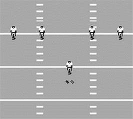 In game image of Madden NFL '96 on the Nintendo Game Boy.