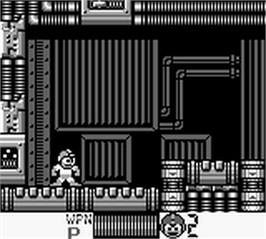 In game image of Mega Man 5 on the Nintendo Game Boy.