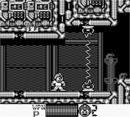 In game image of Mega Man III on the Nintendo Game Boy.