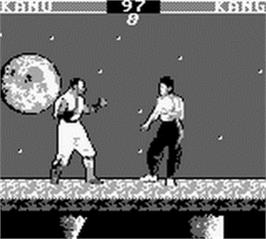 In game image of Mortal Kombat on the Nintendo Game Boy.