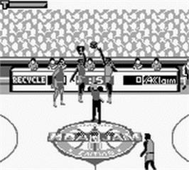 In game image of NBA Jam TE on the Nintendo Game Boy.