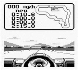 In game image of Nigel Mansell's World Championship on the Nintendo Game Boy.
