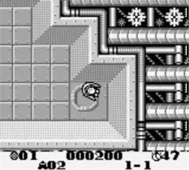 In game image of Out of Gas on the Nintendo Game Boy.