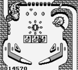 In game image of Pinball:  Revenge of the 'Gator on the Nintendo Game Boy.