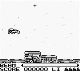 In game image of R-Type on the Nintendo Game Boy.