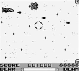 In game image of R-Type II on the Nintendo Game Boy.