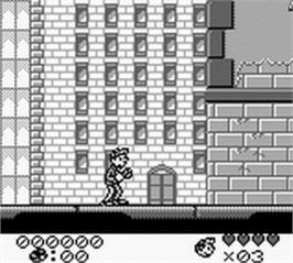 In game image of Spirou on the Nintendo Game Boy.