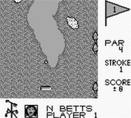 In game image of Sports Illustrated - Golf Classic on the Nintendo Game Boy.