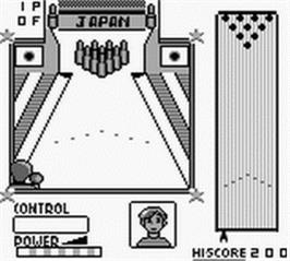 In game image of World Bowling on the Nintendo Game Boy.